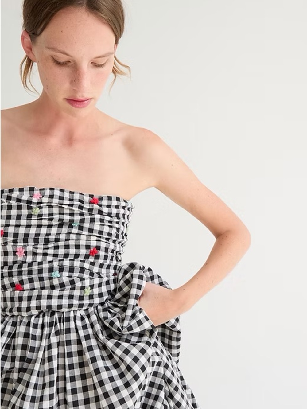 TACH | Betsy Strapless Gingham Dress - Picture 8 of 10